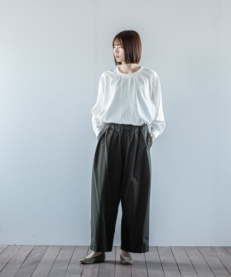 ATPOVA｜【 26WI59 】 コットン＆シルク 2タックイージーPT
