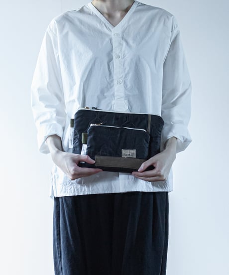 ★ARTE POVERA｜【 26WI71 】 チェコキルトパンツ（黒染め） RE-ポーチ（S）