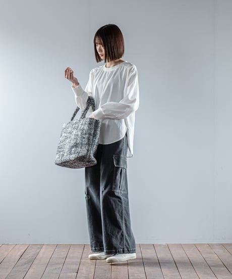 ATPOVA｜【 26WI39 】 縮絨ウールヘリンボーン トートBAG (L)