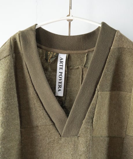 ARTE POVERA｜【 26WI74 】 デンマーク60年代ウールマフラー RE-パッチワークベスト