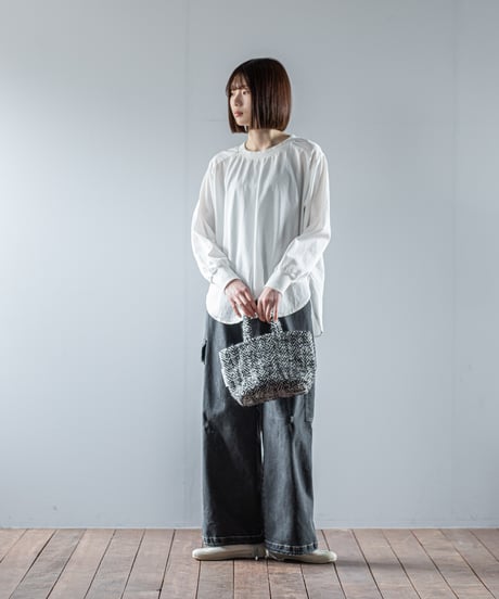 ATPOVA｜【 26WI37 】 縮絨ウールヘリンボーン トートBAG (S)