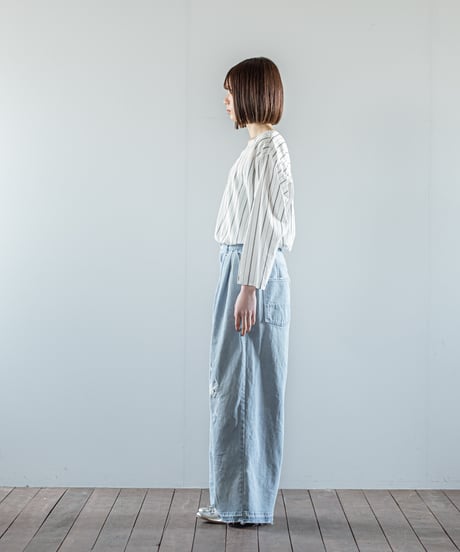 ATPOVA｜【 26WI49 】 12OZデニム 2タックPT (ダメージ加工)