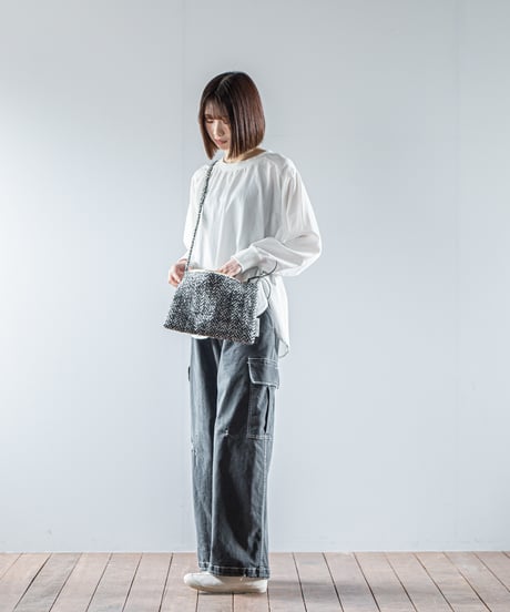ATPOVA｜【 26WI35 】 縮絨ウールヘリンボーン サコッシュ (M)