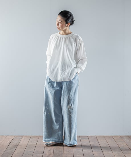ATPOVA｜【 26WI49 】 12OZデニム 2タックPT (ダメージ加工)