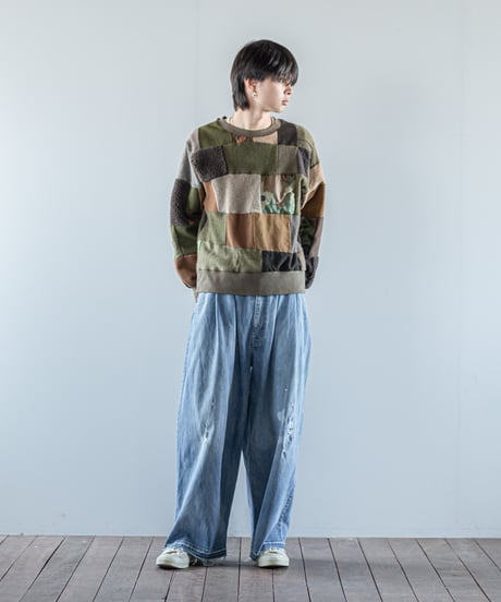 ARTE POVERA｜【 26WI63 】 ARMEE MIXファブリック RE-パッチワーククルースウェット