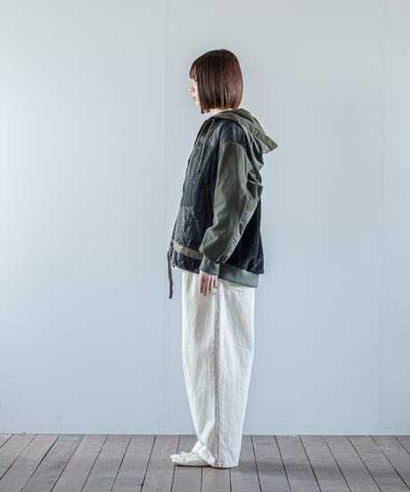 ARTE POVERA｜【 26WI68 】 チェコキルトパンツ(黒染) RE-フードJKT