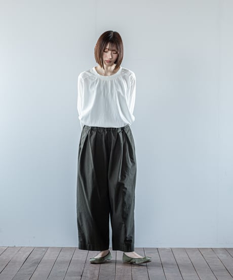 ATPOVA｜【 26WI59 】 コットン＆シルク 2タックイージーPT