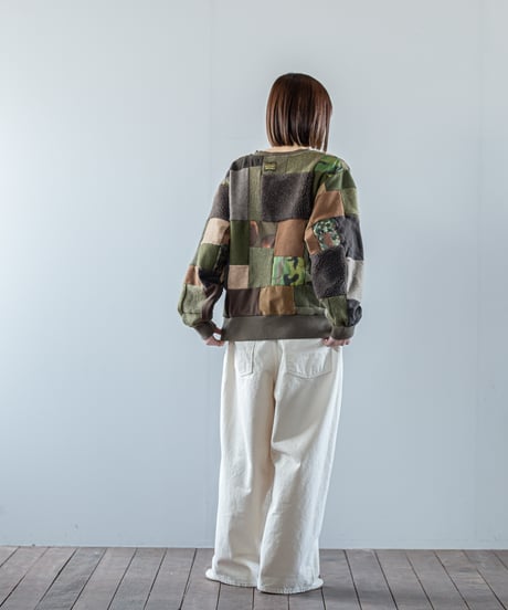ARTE POVERA｜【 26WI63 】 ARMEE MIXファブリック RE-パッチワーククルースウェット