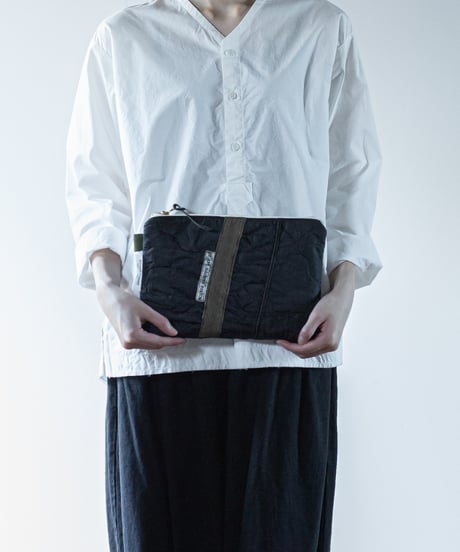 ★ARTE POVERA｜【 26WI72 】 チェコキルトパンツ（黒染め） RE-ポーチ（M）