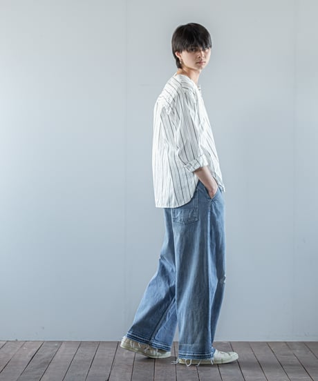 ATPOVA｜【 26WI49 】 12OZデニム 2タックPT (ダメージ加工)