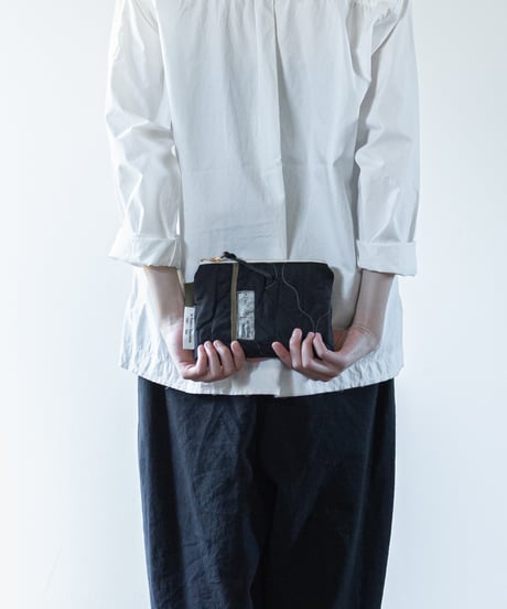 ★ARTE POVERA｜【 26WI71 】 チェコキルトパンツ（黒染め） RE-ポーチ（S）