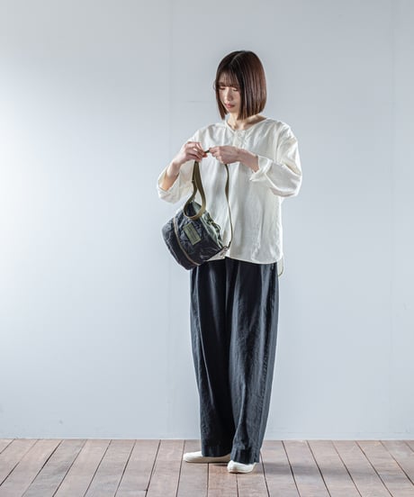 ARTE POVERA｜【 26WI65 】 チェコキルトパンツ(黒染) RE-巾着ショルダーBAG (S)