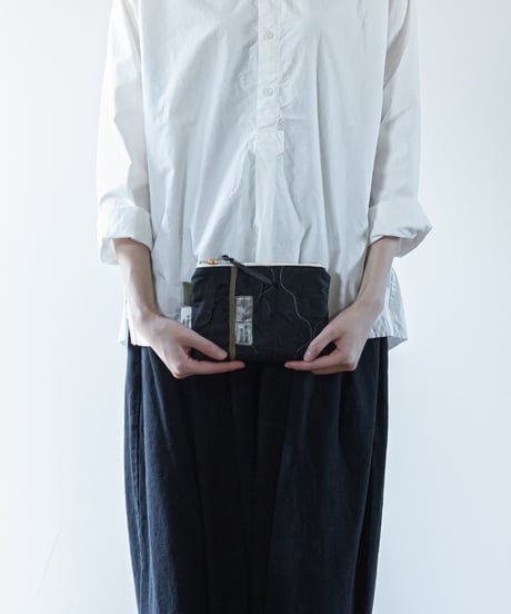 ★ARTE POVERA｜【 26WI71 】 チェコキルトパンツ（黒染め） RE-ポーチ（S）