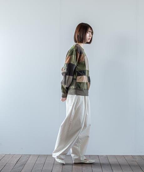 ARTE POVERA｜【 26WI63 】 ARMEE MIXファブリック RE-パッチワーククルースウェット