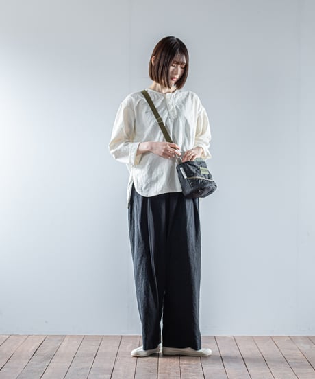 ARTE POVERA｜【 26WI65 】 チェコキルトパンツ(黒染) RE-巾着ショルダーBAG (S)