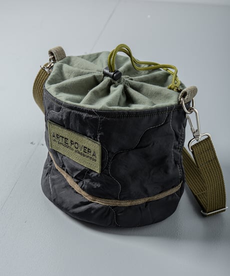 ARTE POVERA｜【 26WI65 】 チェコキルトパンツ(黒染) RE-巾着ショルダーBAG (S)