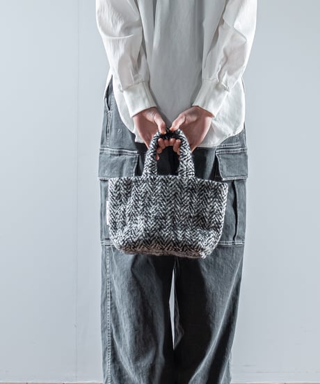 ATPOVA｜【 26WI37 】 縮絨ウールヘリンボーン トートBAG (S)