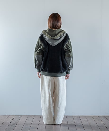 ARTE POVERA｜【 26WI68 】 チェコキルトパンツ(黒染) RE-フードJKT