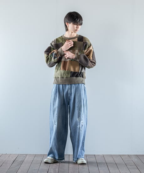 ARTE POVERA｜【 26WI63 】 ARMEE MIXファブリック RE-パッチワーククルースウェット