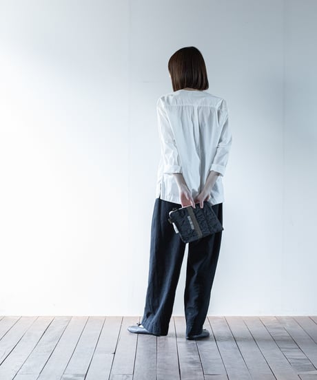 ★ARTE POVERA｜【 26WI72 】 チェコキルトパンツ（黒染め） RE-ポーチ（M）