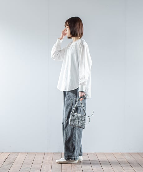 ATPOVA｜【 26WI34 】 縮絨ウールヘリンボーン サコッシュ (S)