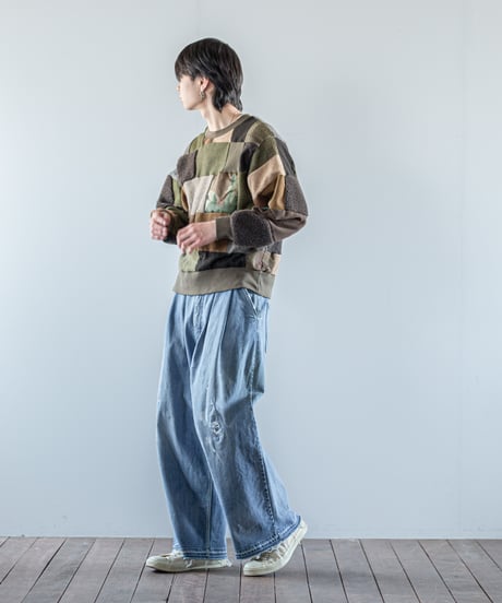 ARTE POVERA｜【 26WI63 】 ARMEE MIXファブリック RE-パッチワーククルースウェット