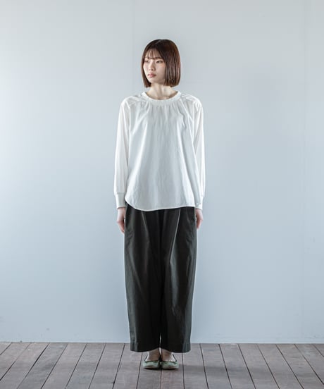 ATPOVA｜【 26WI59 】 コットン＆シルク 2タックイージーPT