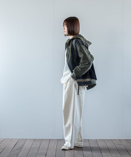 ARTE POVERA｜【 26WI68 】 チェコキルトパンツ(黒染) RE-フードJKT