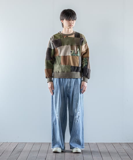 ARTE POVERA｜【 26WI63 】 ARMEE MIXファブリック RE-パッチワーククルースウェット