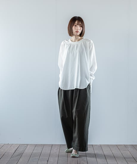ATPOVA｜【 26WI59 】 コットン＆シルク 2タックイージーPT