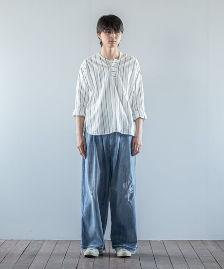 ATPOVA｜【 26WI49 】 12OZデニム 2タックPT (ダメージ加工)