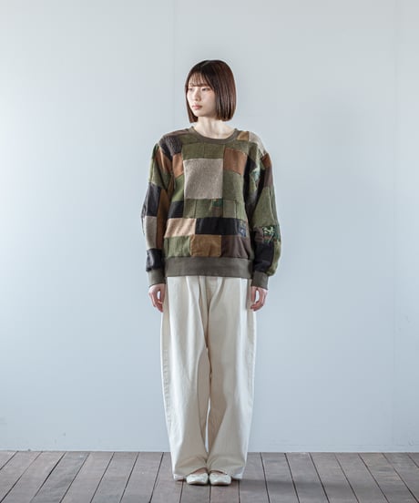 ARTE POVERA｜【 26WI63 】 ARMEE MIXファブリック RE-パッチワーククルースウェット