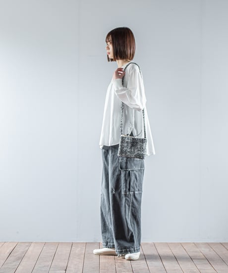 ATPOVA｜【 26WI34 】 縮絨ウールヘリンボーン サコッシュ (S)