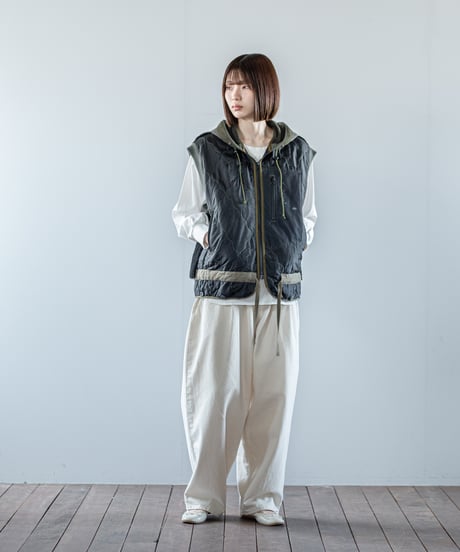 ARTE POVERA｜【 26WI67 】 チェコキルトパンツ(黒染) RE-フードベスト