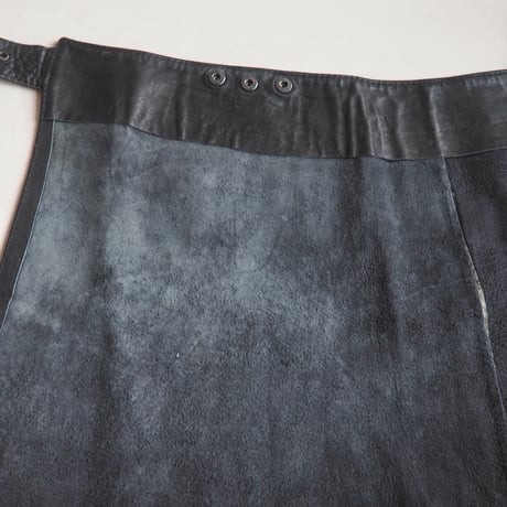 "PLEASE" leather wrap skirt