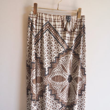 70s〜 "Adelaar" floral metallic maxi skirt