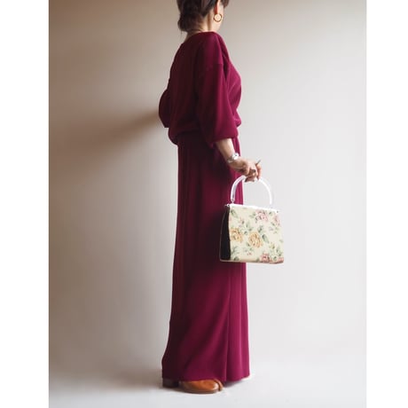 80〜90s "Together!" pleated maxi dress