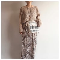 vintage oversized zig zag design sweater