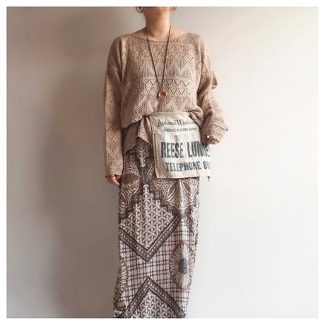 vintage oversized zig zag design sweater