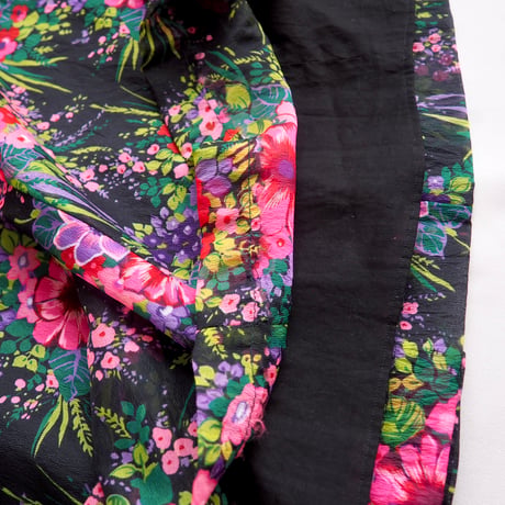 70s〜 floral flare maxi skirt