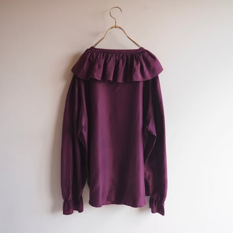 "NEW YORK studio" oversized ruffle silk blouse