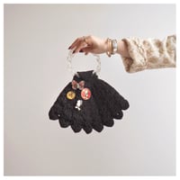 40〜50s lucite crochet woven mini bag  (BK)