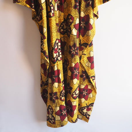 vintage african batik kaftan dress