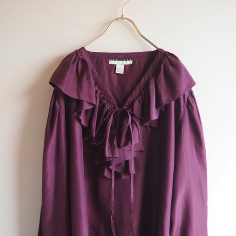 "NEW YORK studio" oversized ruffle silk blouse
