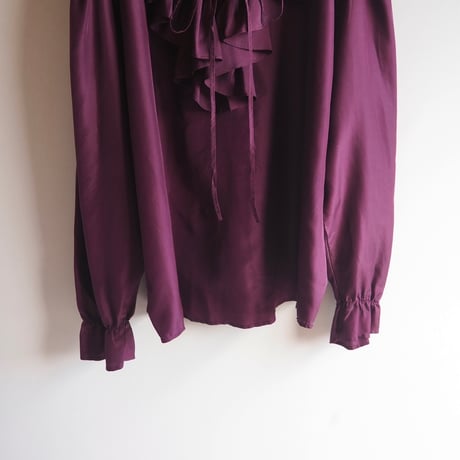 "NEW YORK studio" oversized ruffle silk blouse
