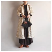 50〜60s "Lyn Delle" floral embroidered quilt coat