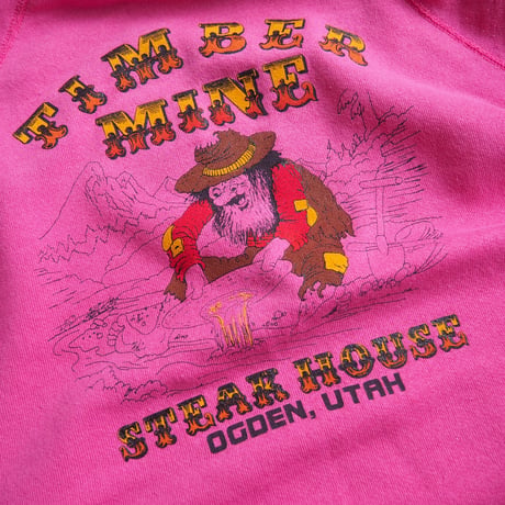 80〜90s cut off s/s print sweatshirt
