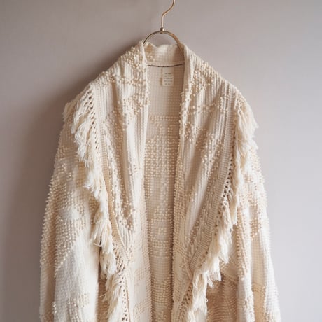 vintage special fringe chenille coat