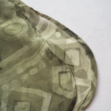 "Introupe" abstract sheer blouse