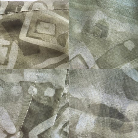 "Introupe" abstract sheer blouse